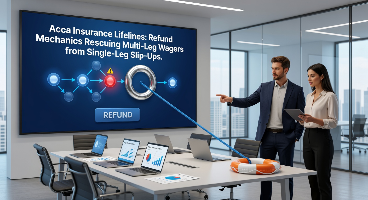 Example of an acca insurance payout interface on a betting app, showing stake refunded after one leg loss