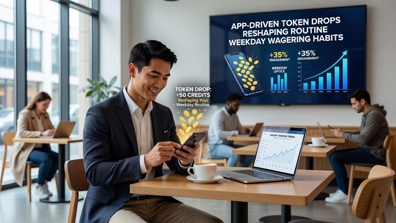 Chart showing increased weekday betting volumes following app token reward introductions in 2026