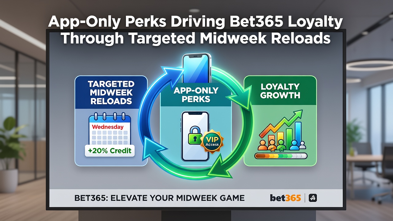 Analytics dashboard view of increased midweek betting activity and user retention metrics linked to app reload offers