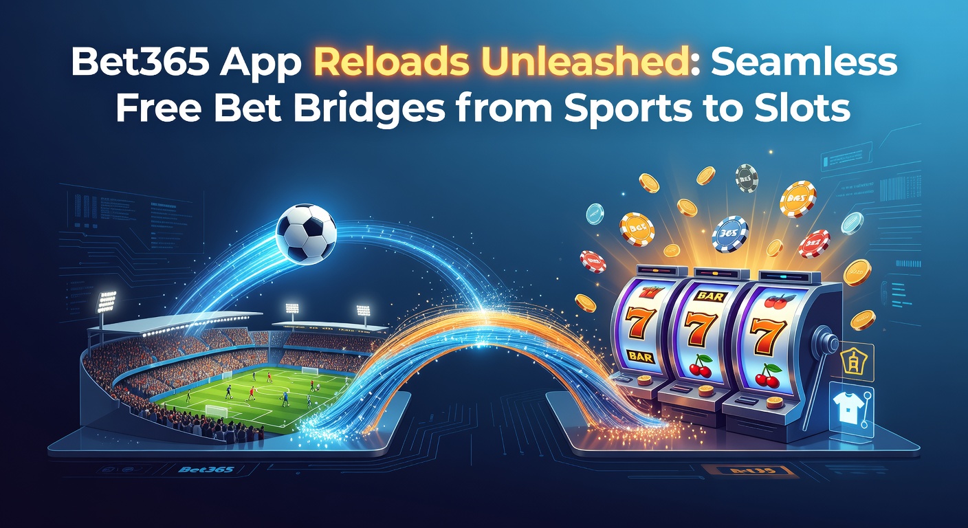 Bet365 mobile app interface showing sports betting and casino slots sections side by side, highlighting reload bonus notifications