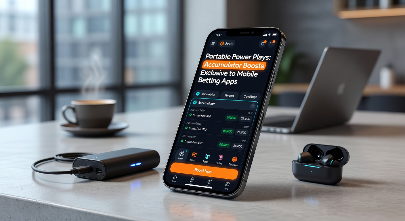 Graph on a mobile device illustrating the growth of accumulator wagers via apps, with bars showing a 40% rise in boosted bets from 2025 to April 2026