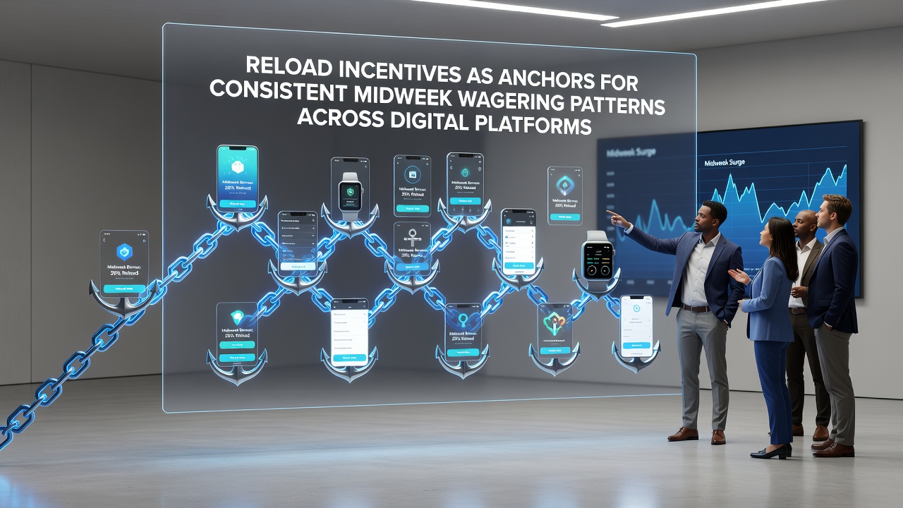 Analytics dashboard displaying midweek wagering volume spikes tied to reload bonus activations