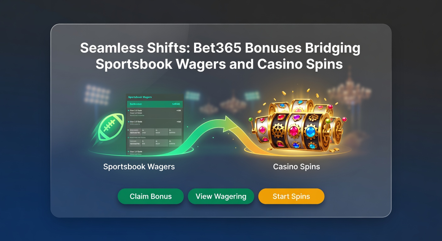 Illustration of bonus flow from sports betting screen to casino games on Bet365 app