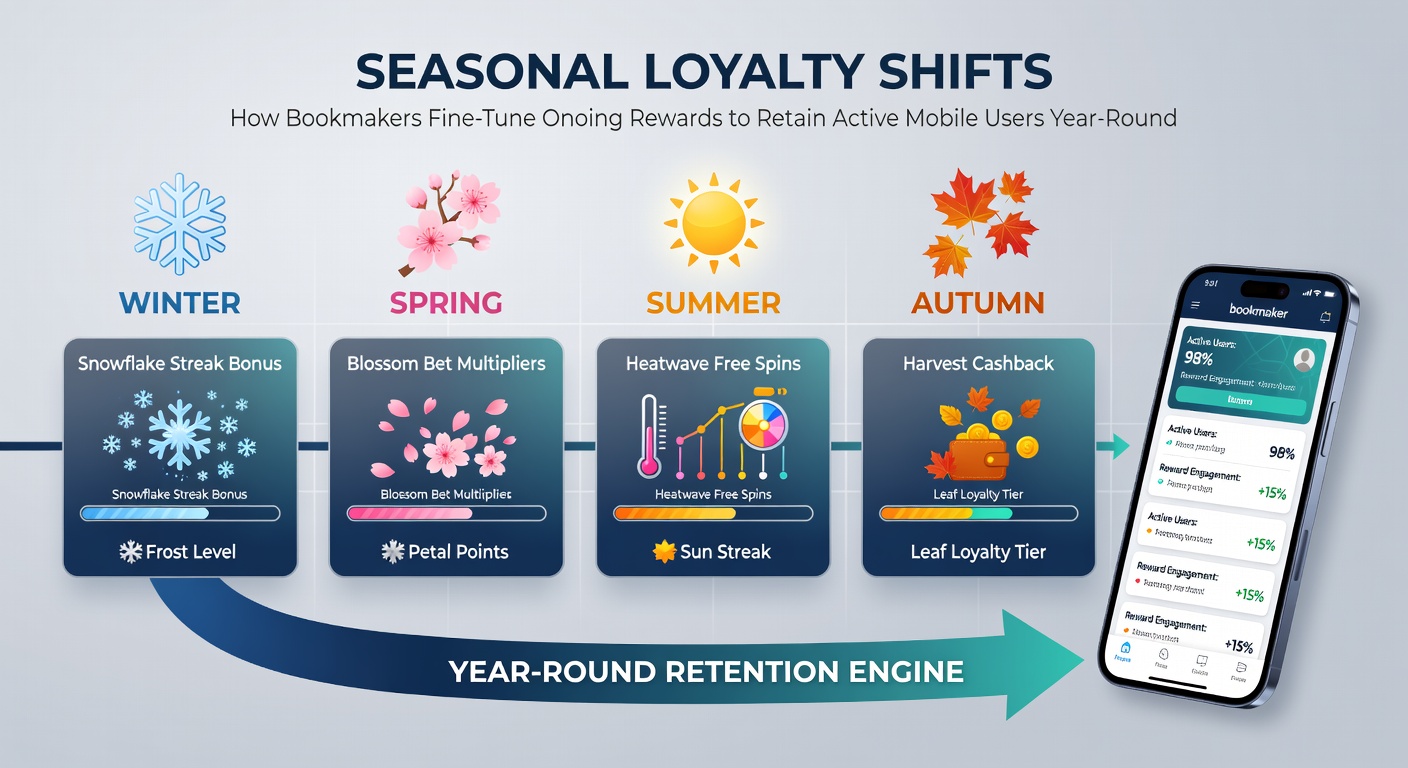 Mobile app dashboard displaying adjusted loyalty tiers and seasonal bonus notifications for active users