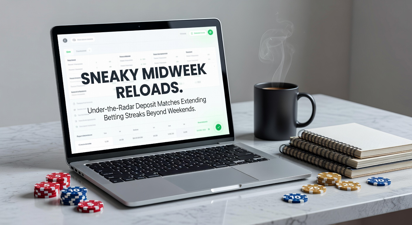 Graph illustrating midweek deposit trends with peaks on Tuesdays and Thursdays, overlaid on a calendar highlighting bonus activation days