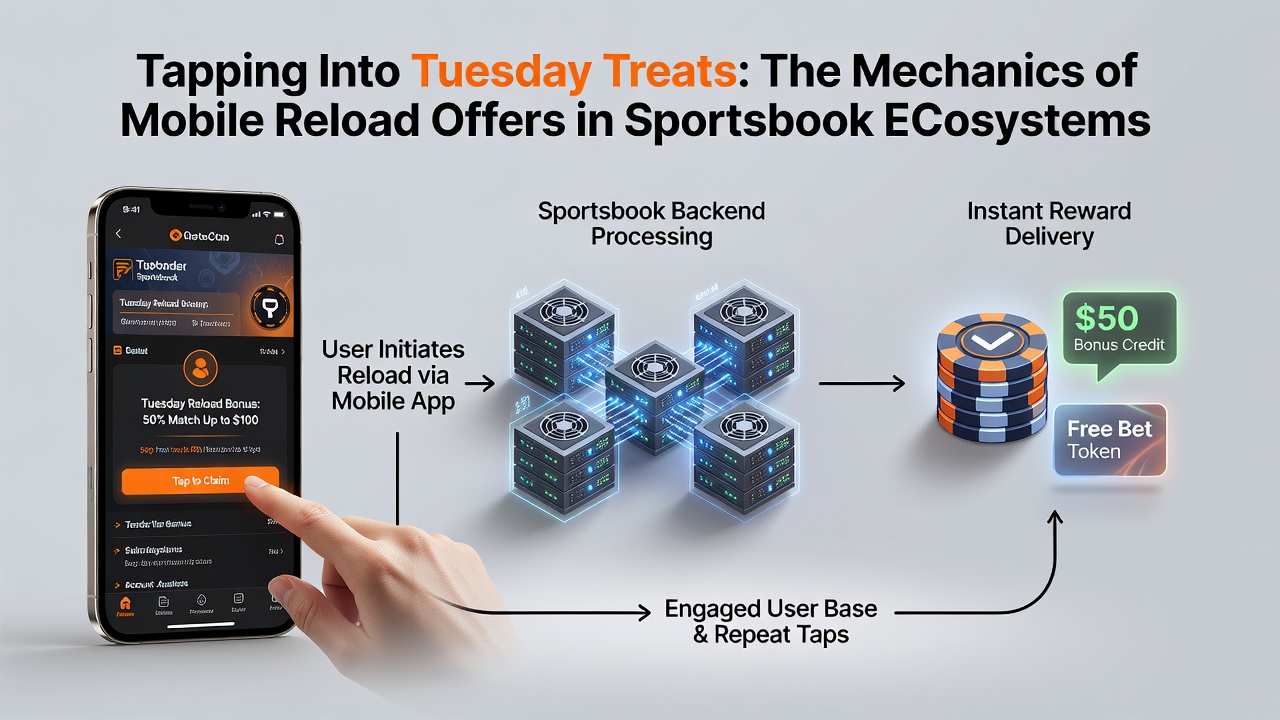 Diagram illustrating the workflow of mobile reload bonuses from deposit to wager placement